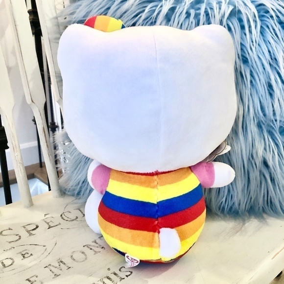 Hello Kitty, Rainbow, Cupcake, 2011, Ty, Beanie Buddy Plush, Very Nice Condition - Picture 6 of 13